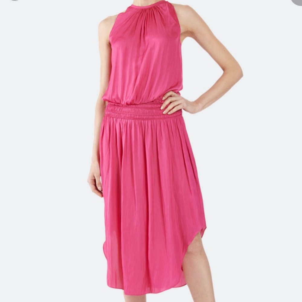 Shiny Audrey Dress - Berry Pink - Picture 3 of 7